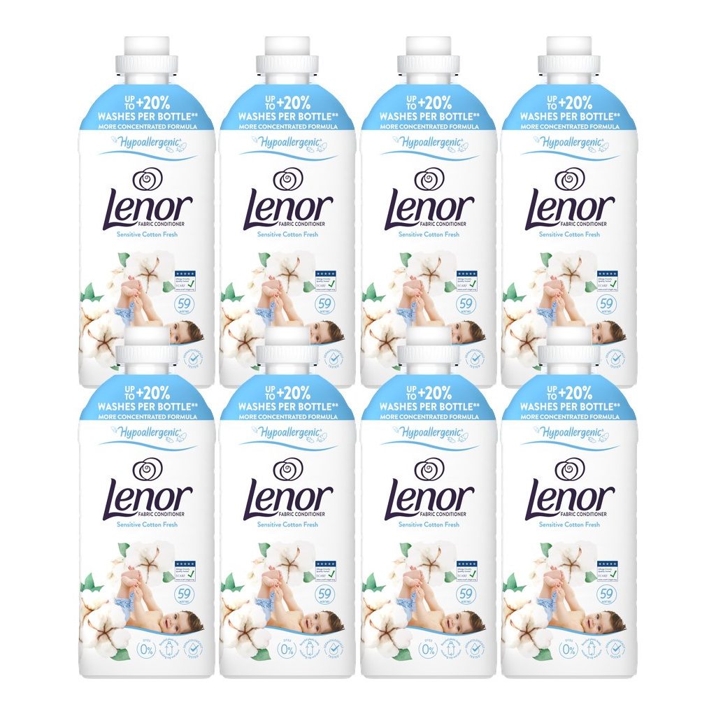 INGYENES SZÁLLÍTÁS - Lenor Cotton Fresh öblítő 8x1,239 liter (472 mosás)