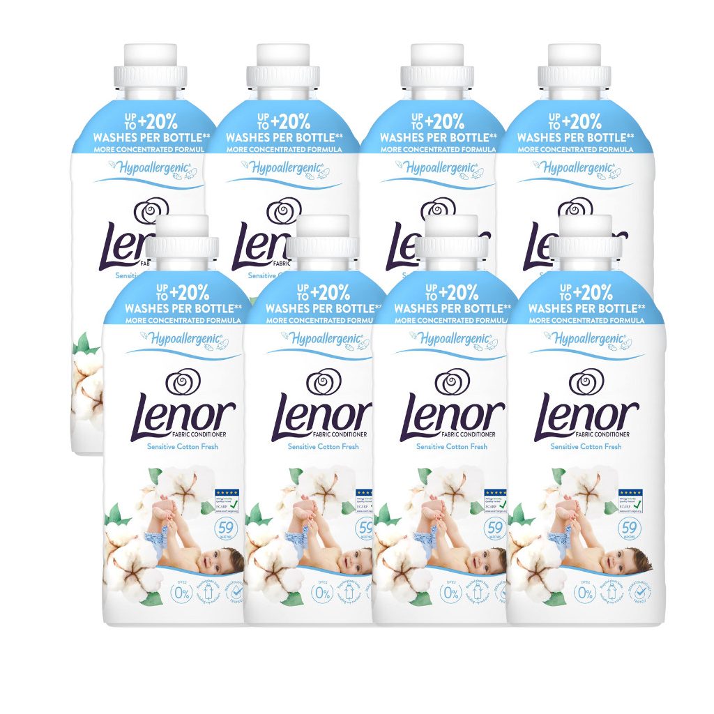 INGYENES SZÁLLÍTÁS - Lenor Cotton Fresh öblítő 8x1,239 liter (472 mosás)
