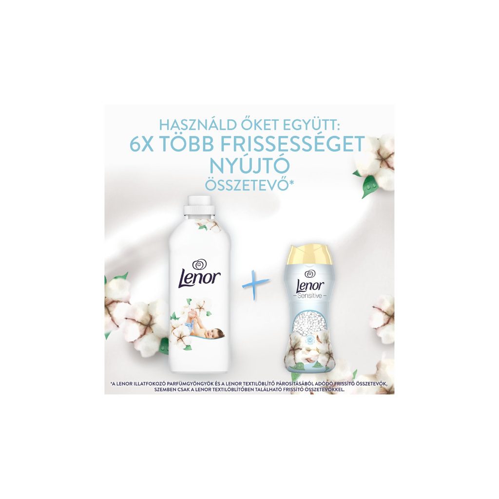 INGYENES SZÁLLÍTÁS - Lenor Cotton Fresh öblítő 8x1,239 liter (472 mosás)