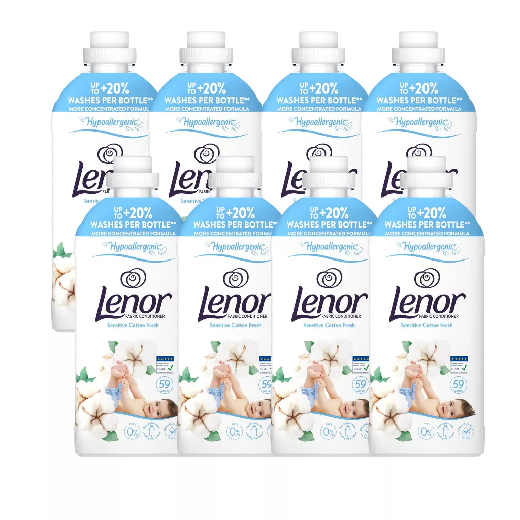Lenor Cotton Fresh öblítő 8x1,239 liter (472 mosás)