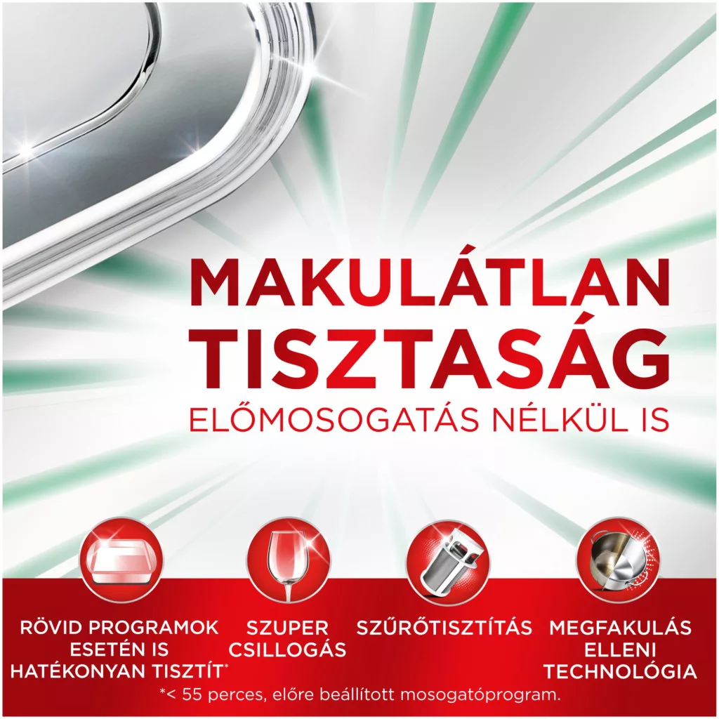 INGYENES SZÁLLÍTÁS - Jar Platinum Plus All in One Mosogatókapszula Lemon (2x204 db) + AJÁNDÉK Jar Power Spray