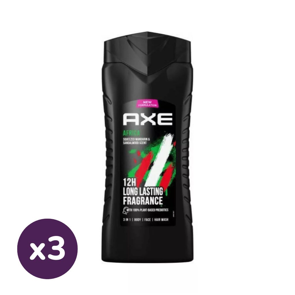 Axe Africa tusfürdő (3x400 ml)