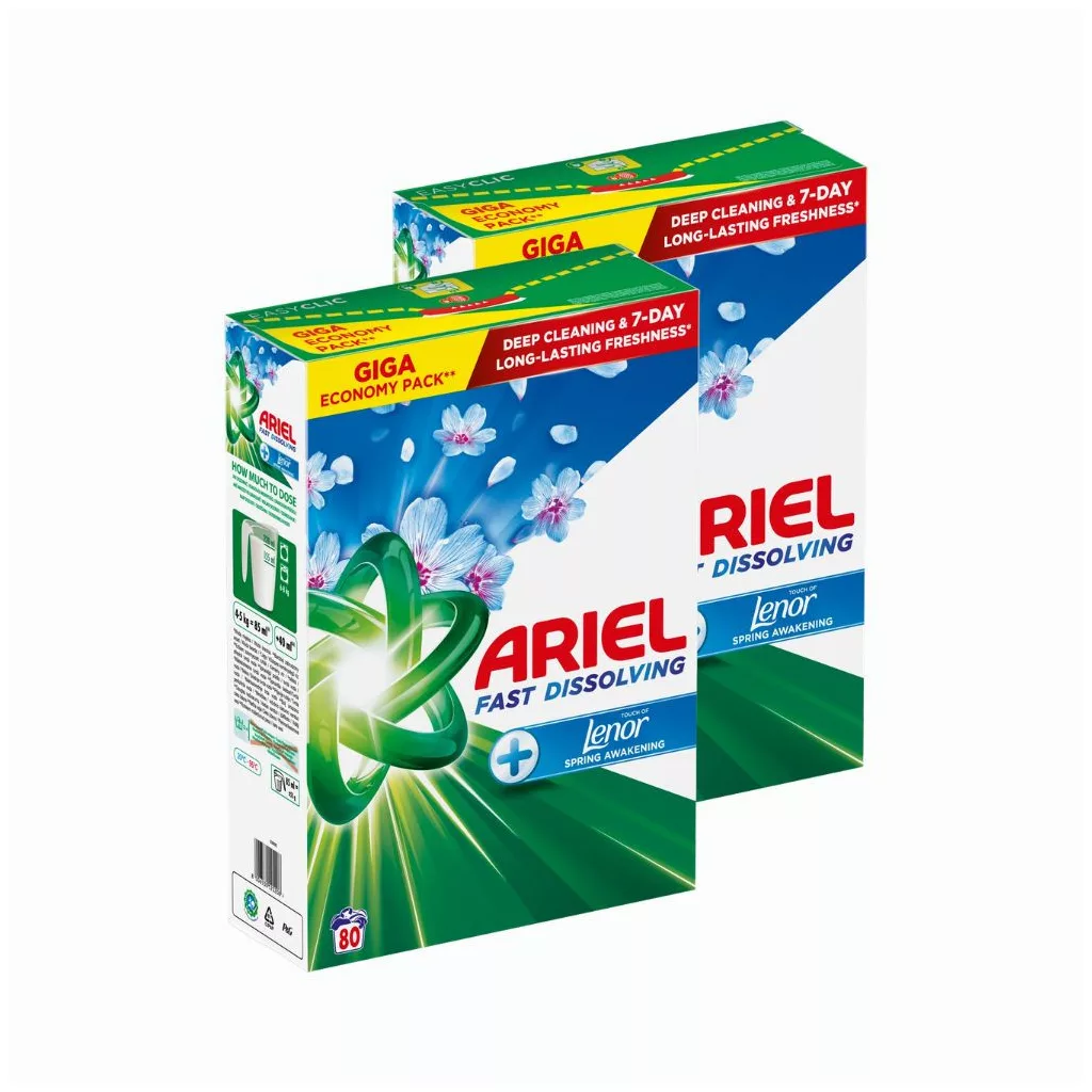 INGYENES SZÁLLÍTÁS - Ariel Touch Of Lenor Spring Awakening Mosópor 8,8 kg (160 mosáshoz)