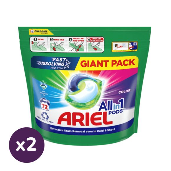 Ariel All-in-1 PODS Color mosókapszula (2x72 db)