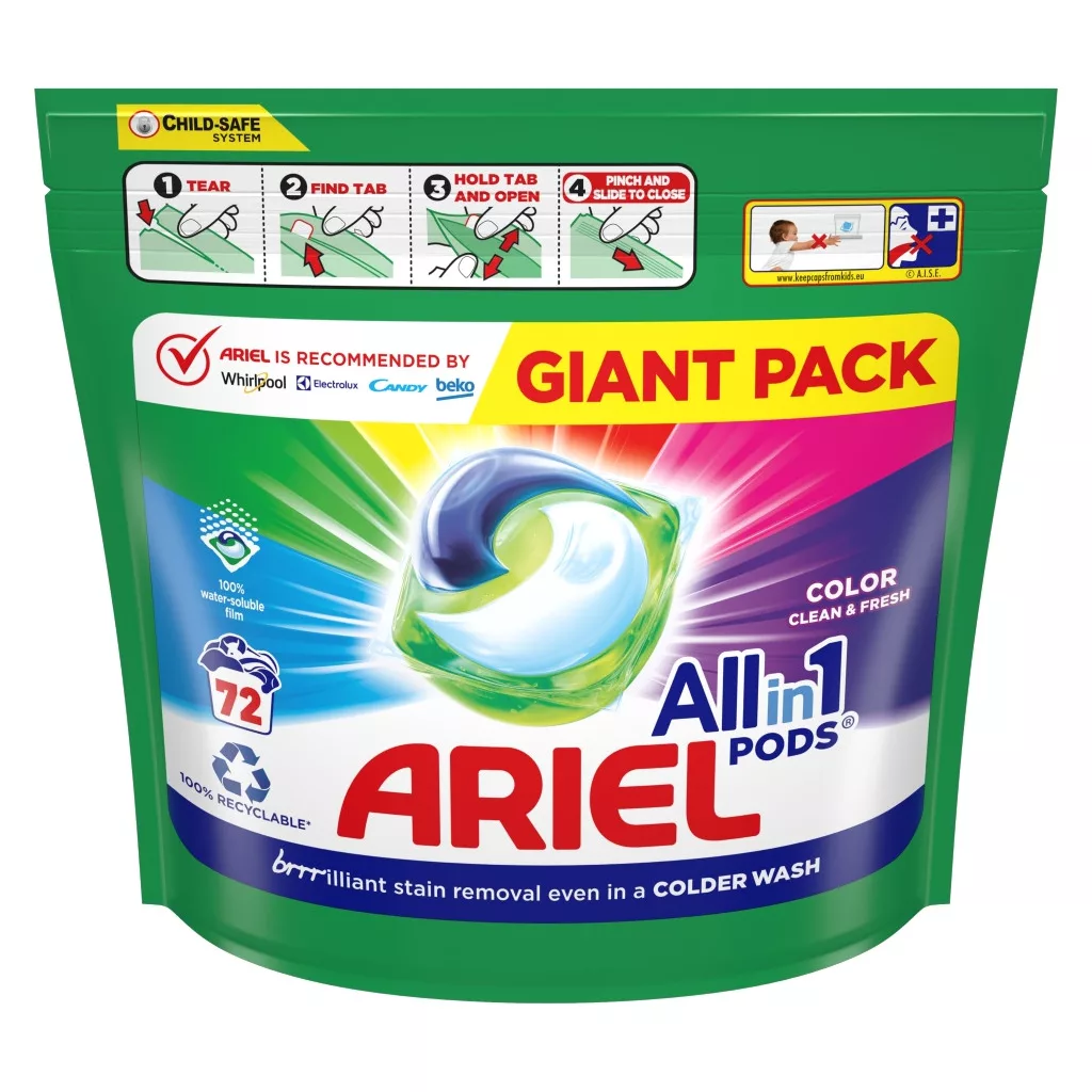 Ariel All-in-1 PODS Color mosókapszula (2x72 db)