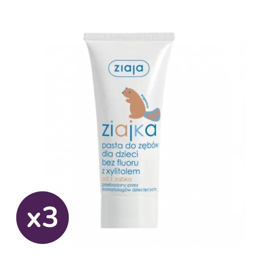 ZIAJA Gyermek fluoridmentes fogkrém, xilittel 6 hó+ (3x50 ml)