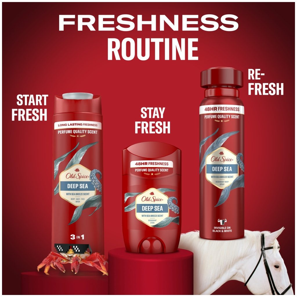 Old Spice Deep Sea 3 az 1-ben tusfürdő és sampon (2x400 ml)