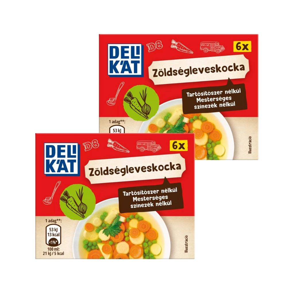 Delikát Zöldségleves kocka (2x60 g)