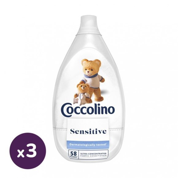 Coccolino Ultimate Care Sensitive Pure ultrakoncentrált öblítő 3x870 ml (174 mosás)