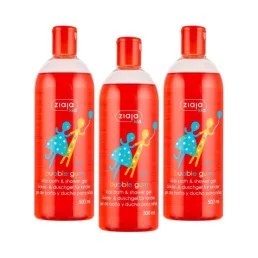   ZIAJA Gyermek hab- és tusfürdő rágógumi illattal (3x500 ml)