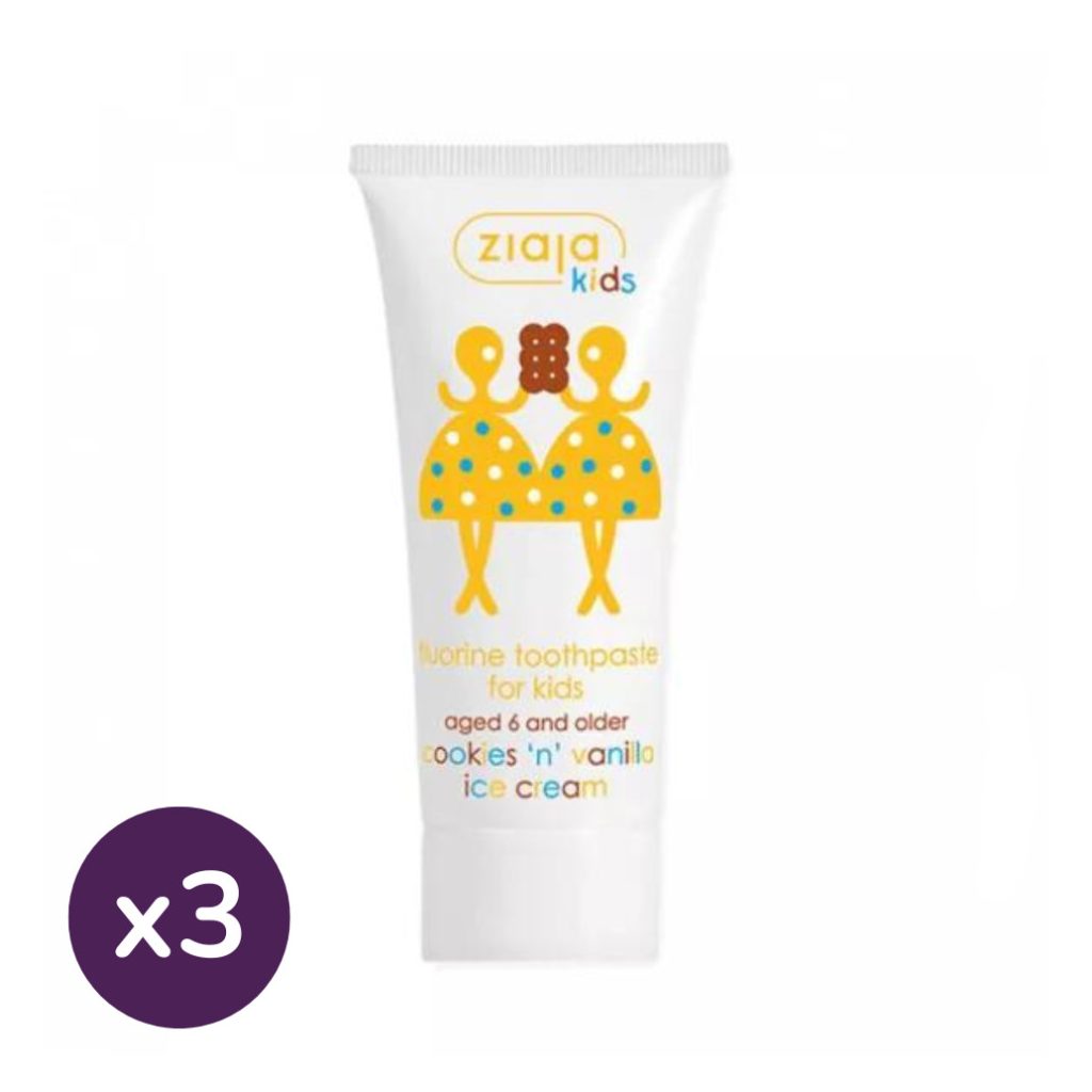 ZIAJA Gyermek fogkrém süti-vaníliafagyi (3x50 ml)