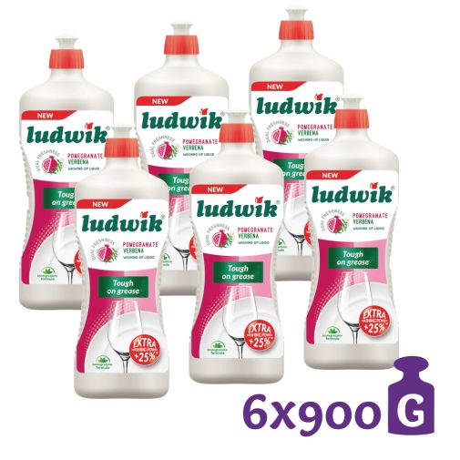 Ludwik gránátalma és verbena illatú mosogatószer (6x900 g)