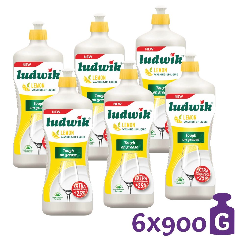 Ludwik citrom illatú mosogatószer (6x900 g)
