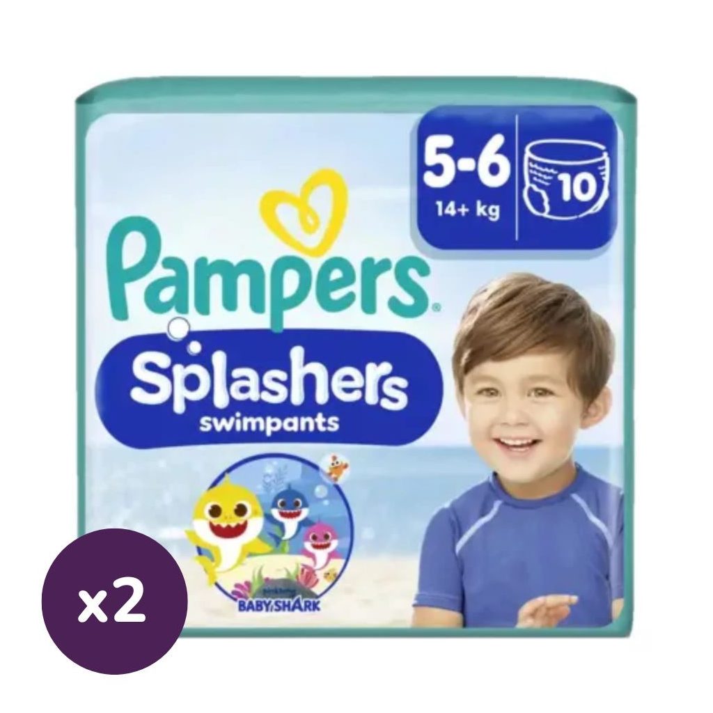 Pampers Splashers úszópelenka, méret: 5-6 (14 kg+), 1+1, 20 db + ajándék Mancs Őrjárat törölköző