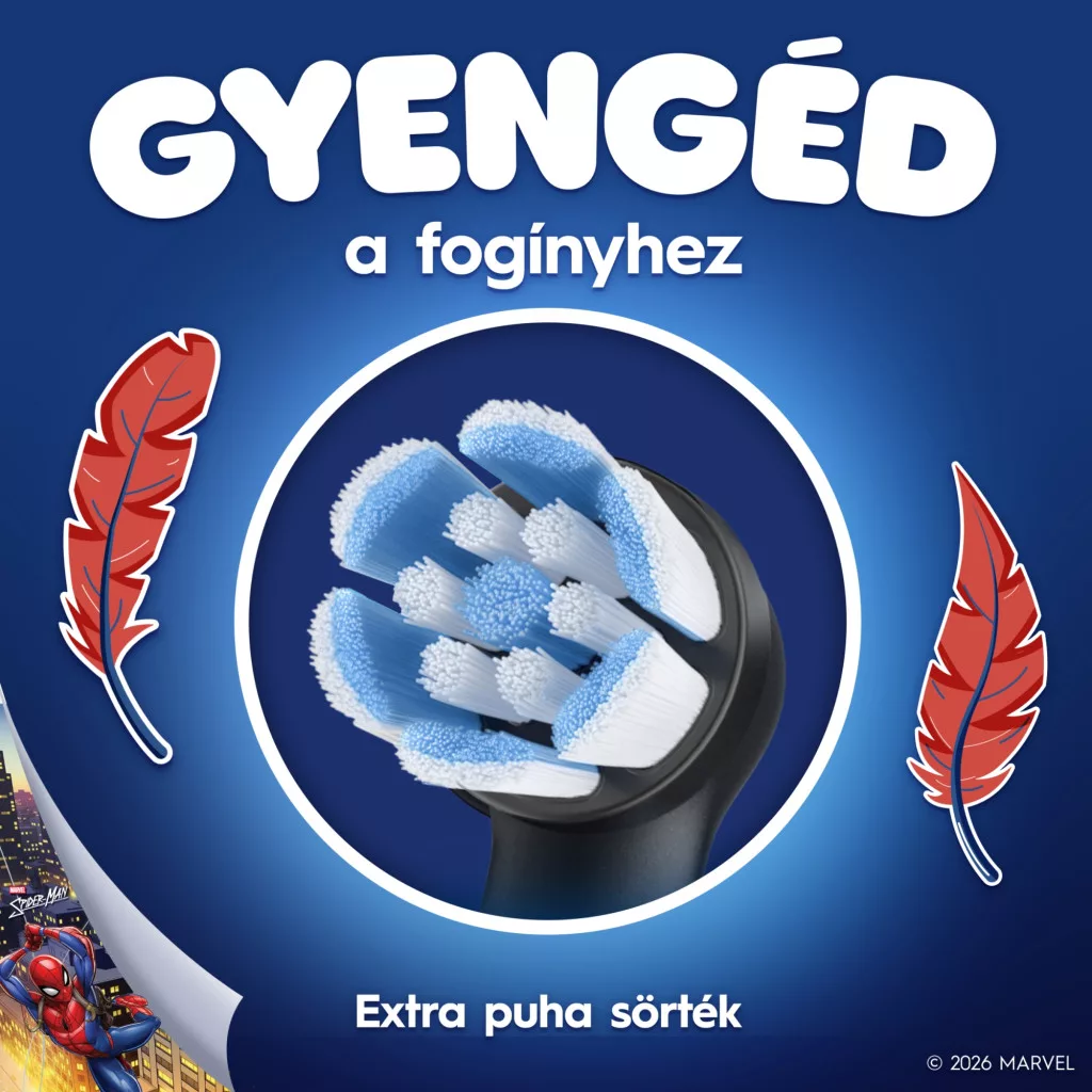 INGYENES SZÁLLÍTÁS - Oral-B iO Kids Pókember fogkefefej (2x4 db)