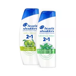   Head & Shoulders Apple Fresh 2az1-ben korpásodás elleni sampon + Head & Shoulders Menthol Fresh 2az1-ben korpásodás elleni sampon csomag