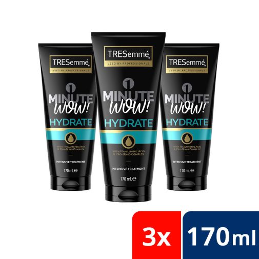 TRESemmé Hydrate & Purify 1 Perces Intenzív Hajpakolás száraz hajra hialuron savval (3x170 ml)