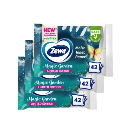   Zewa Magic Garden illatosított nedves toalettpapír (3x42 db)