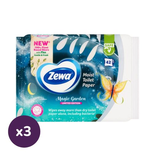 Zewa Magic Garden illatosított nedves toalettpapír (3x42 db)