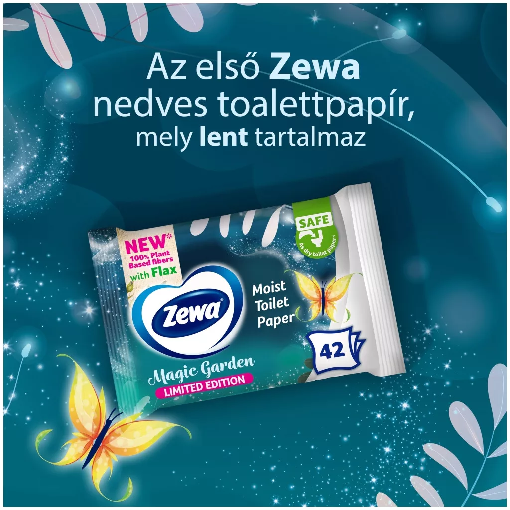 Zewa Magic Garden illatosított nedves toalettpapír (3x42 db)