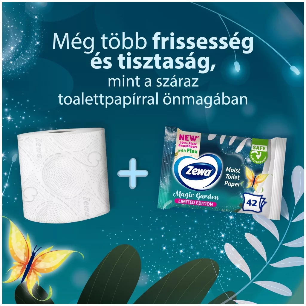 Zewa Magic Garden illatosított nedves toalettpapír (3x42 db)