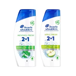   Head & Shoulders Apple Fresh 2in1 korpásodás elleni sampon és balzsam (400 ml) + Menthol Fresh 2in1 korpásodás elleni sampon és balzsam (400 ml)