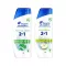 Head & Shoulders Apple Fresh 2in1 korpásodás elleni sampon és balzsam (400 ml) + Menthol Fresh 2in1 korpásodás elleni sampon és balzsam (400 ml)