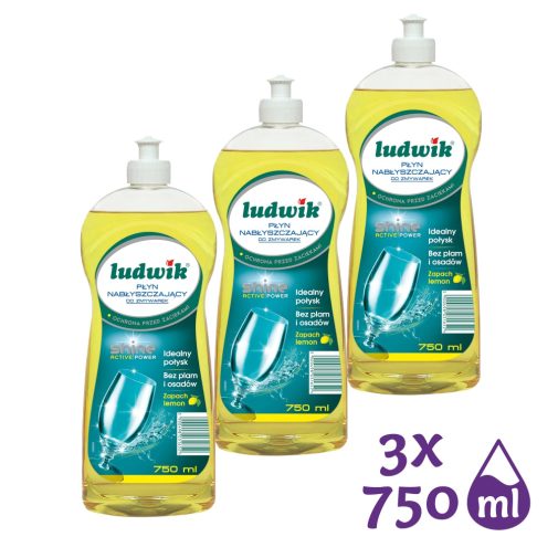 Ludwik mosogatógép citrom illattal öblítő (3x750ml)