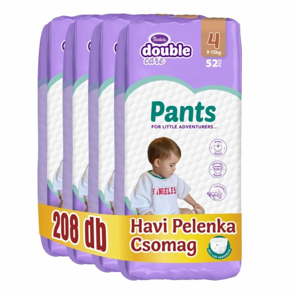 Violeta Double Care Pants bugyipelenka 4, 9-15 kg, HAVI PELENKACSOMAG 208 db