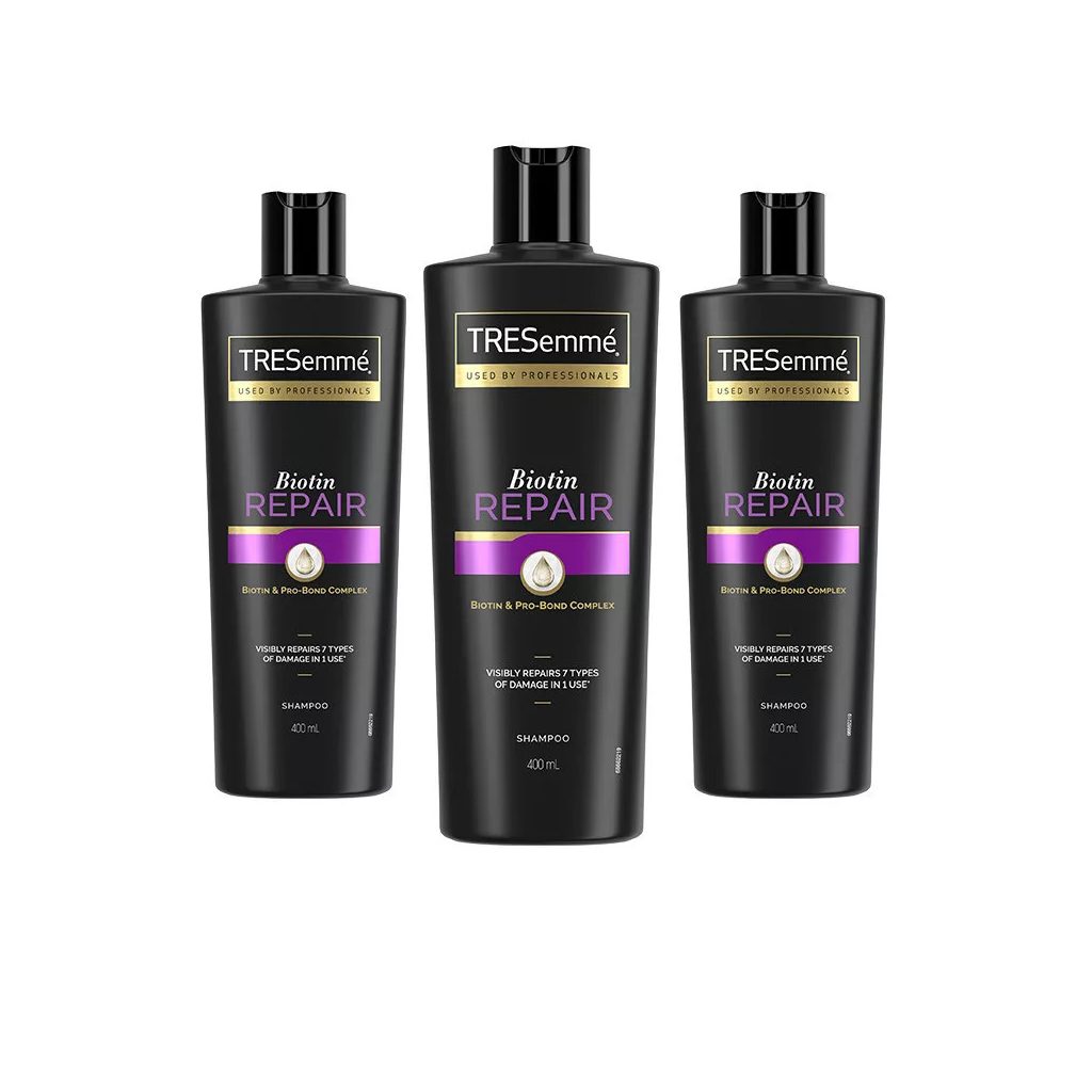 TRESemmé Biotin Repair sampon károsodott hajra biotinnal (3x400 ml)