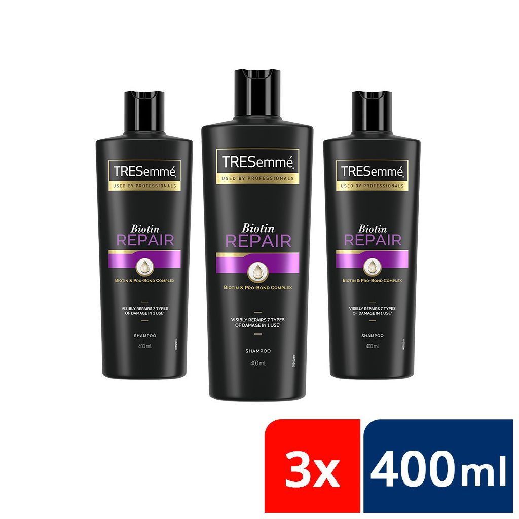 TRESemmé Biotin Repair sampon károsodott hajra biotinnal (3x400 ml)