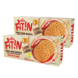 FIT IN teljes kiőrlésű zabkeksz (2x126 g)