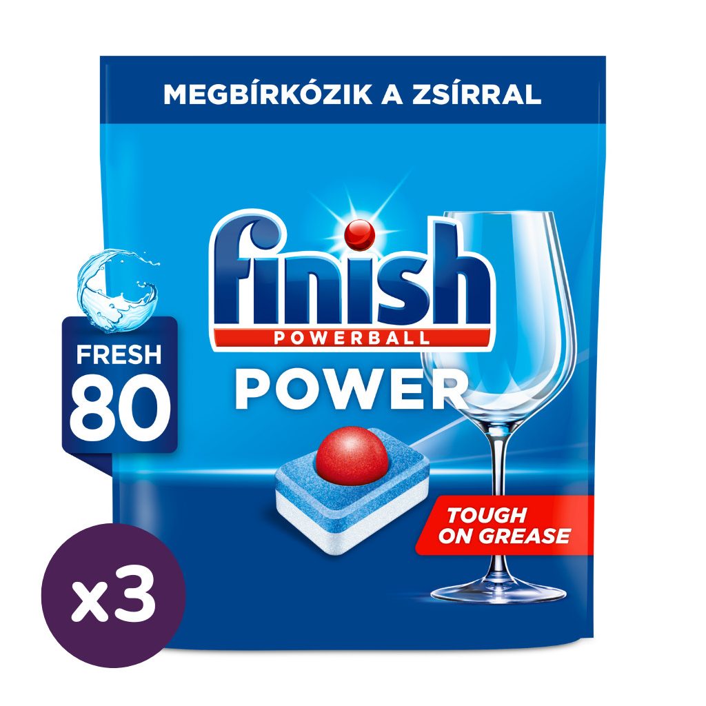Finish Power All in 1 mosogatógép-tabletta (3x80 db)