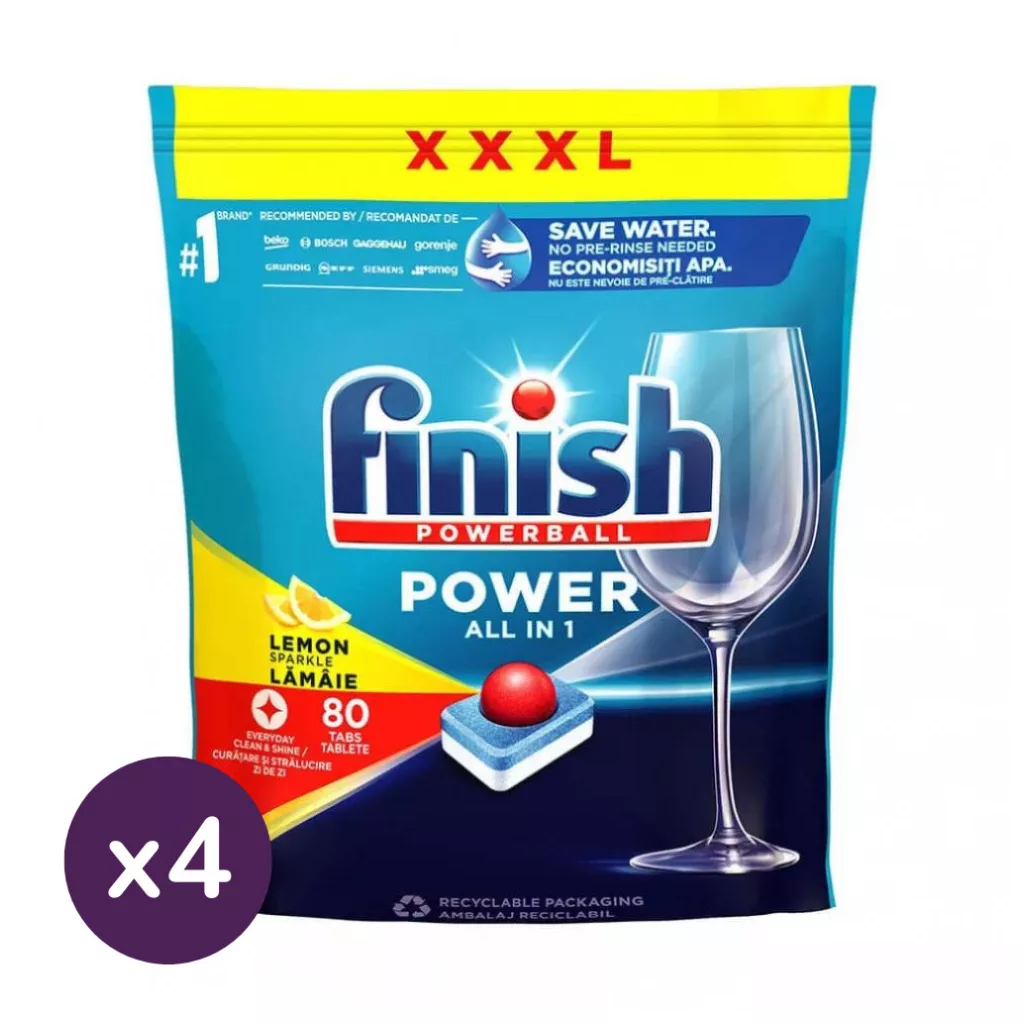 Finish Power All in 1 mosogatógép-tabletta citrom (4x80 db)