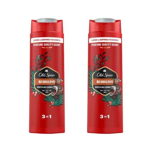 Old Spice Bearglove 3 az 1-ben tusfürdő és sampon (2x400 ml)
