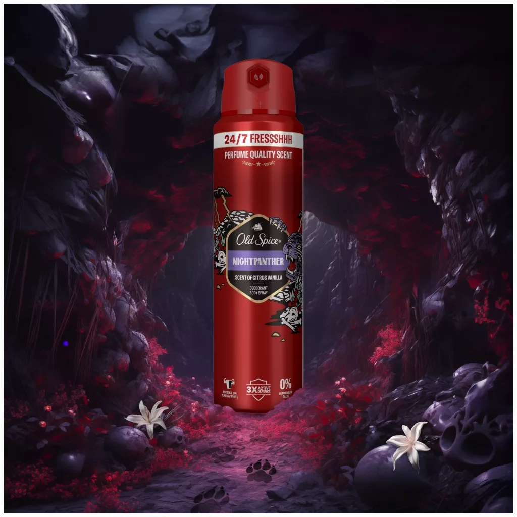 Old Spice Night Panther dezodor spray férfiaknak (2x200 ml)