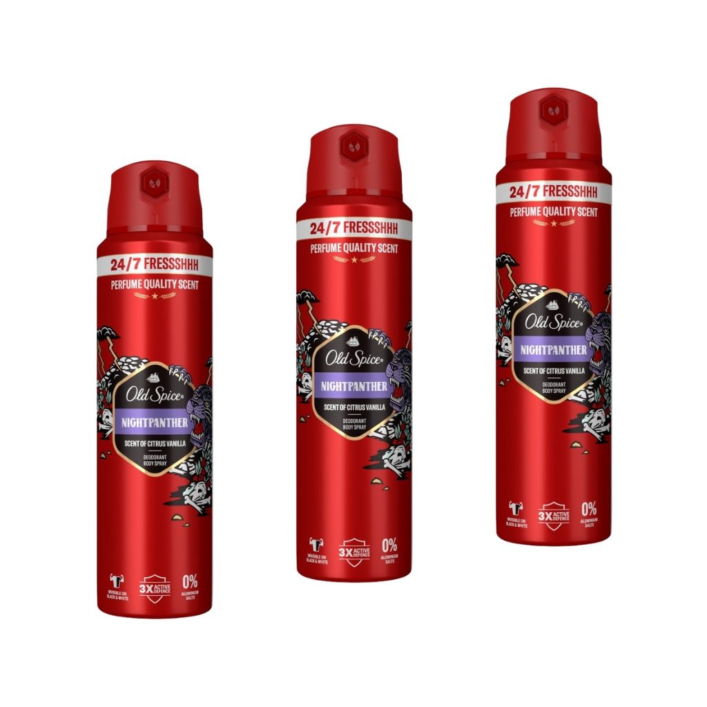 Old Spice Night Panther dezodor spray férfiaknak (3x200 ml)