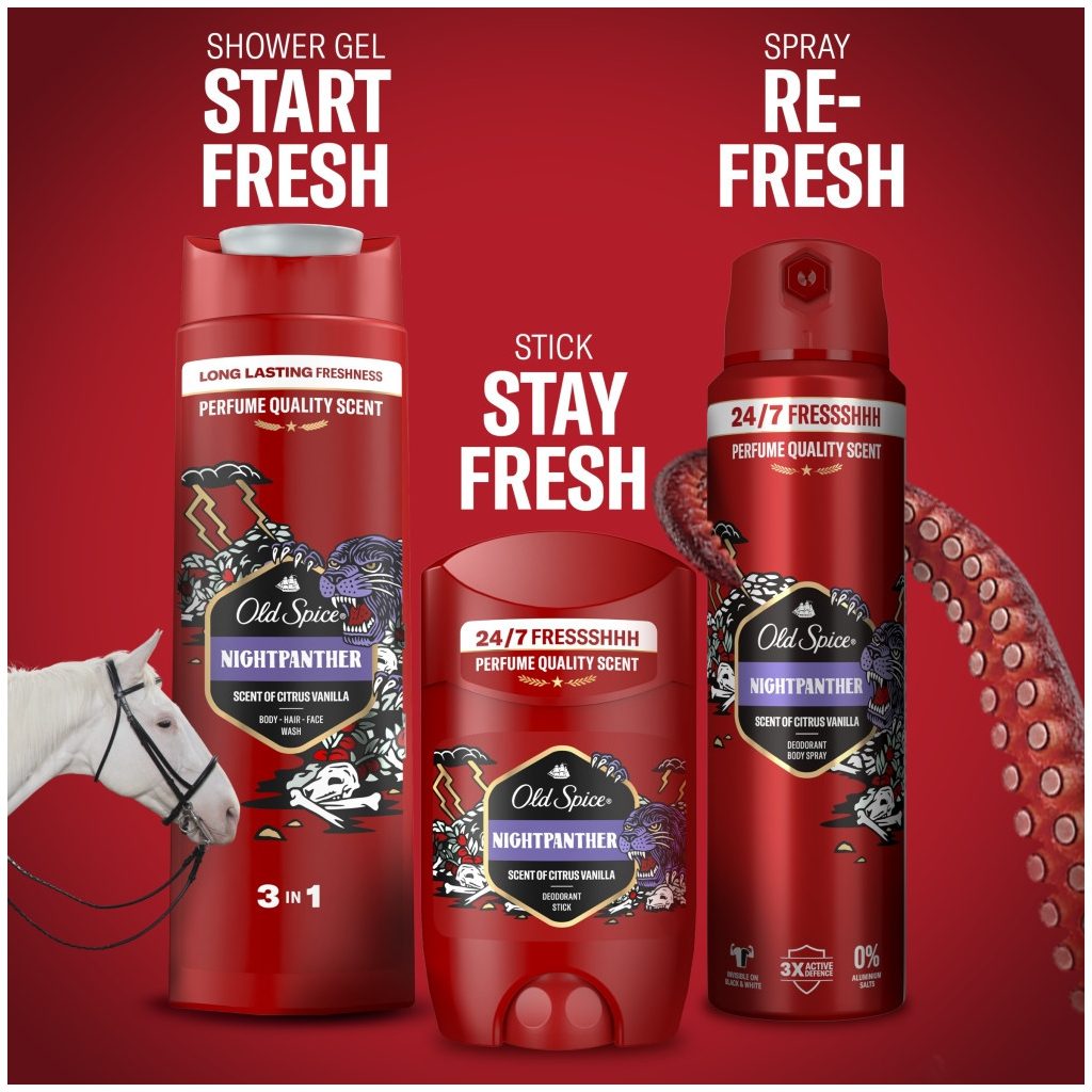 Old Spice Night Panther dezodor spray férfiaknak (3x200 ml)