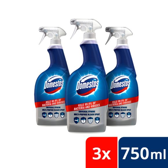 Domestos Universal Hygiene Original fertőtlenítő spray 3x750 ml