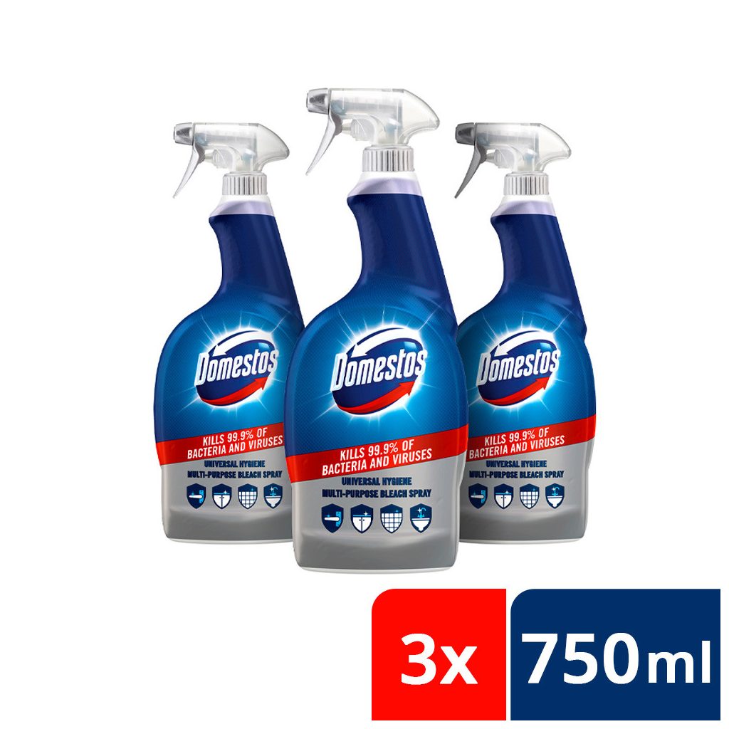 Domestos Universal Hygiene Original fertőtlenítő spray 3x750 ml
