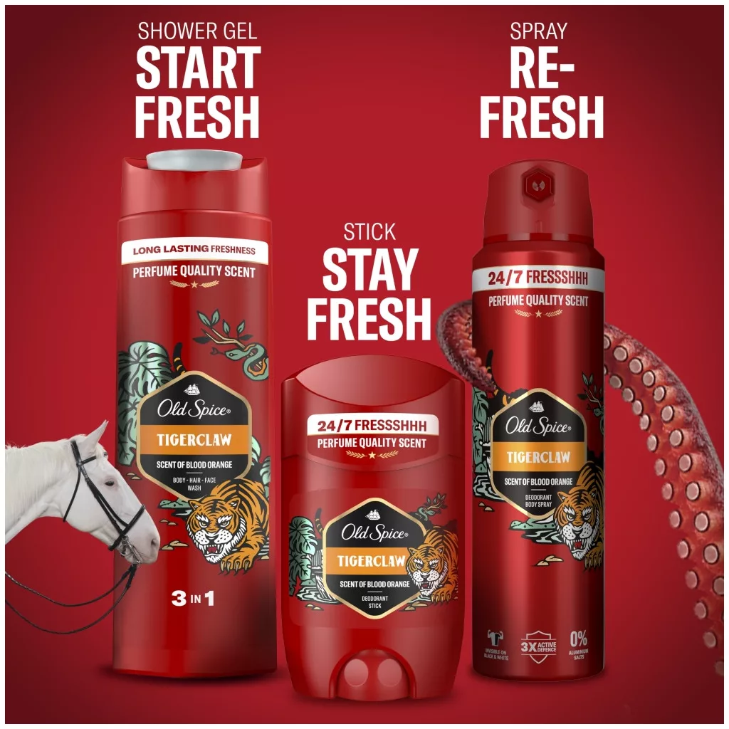 Old Spice Tiger Claw dezodor spray férfiaknak (2x200 ml)
