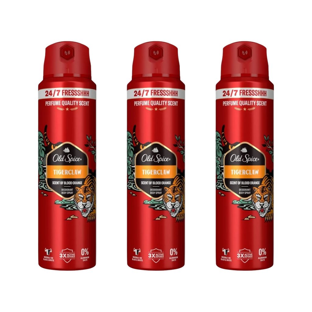 Old Spice Tiger Claw dezodor spray férfiaknak (3x200 ml)