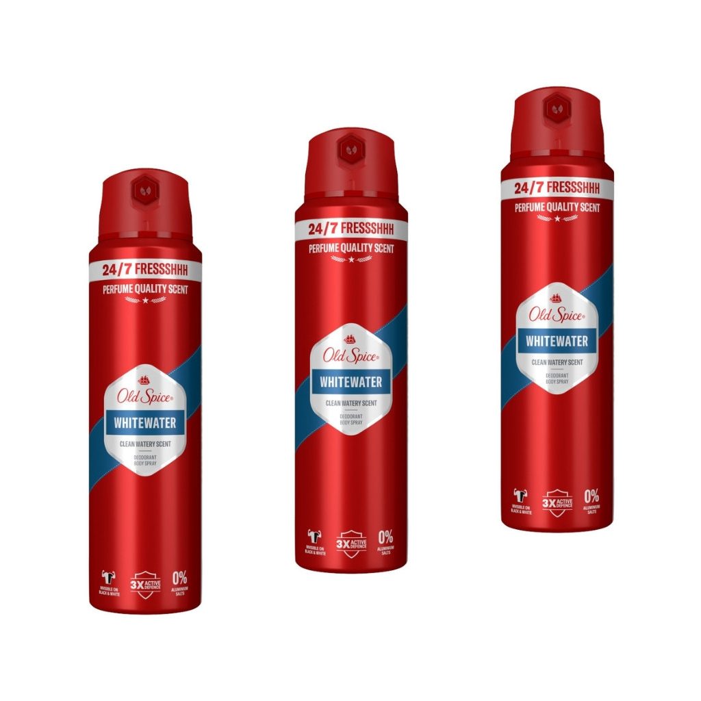 Old Spice Whitewater dezodor spray férfiaknak (3x200 ml)