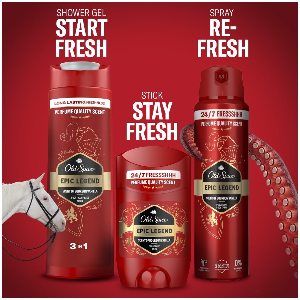 Old Spice Epic Legend dezodor spray férfiaknak (3x200 ml)