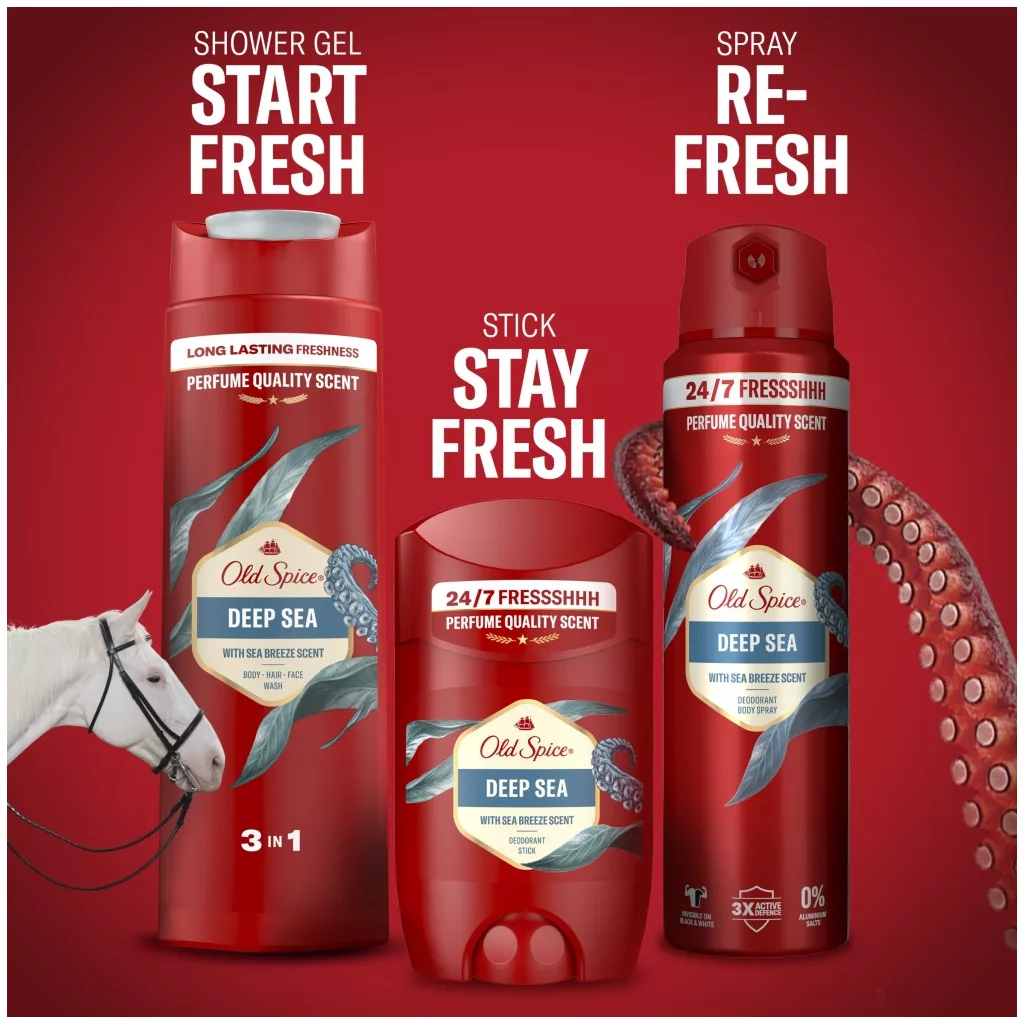 Old Spice Deep Sea dezodor spray férfiaknak (2x200 ml)