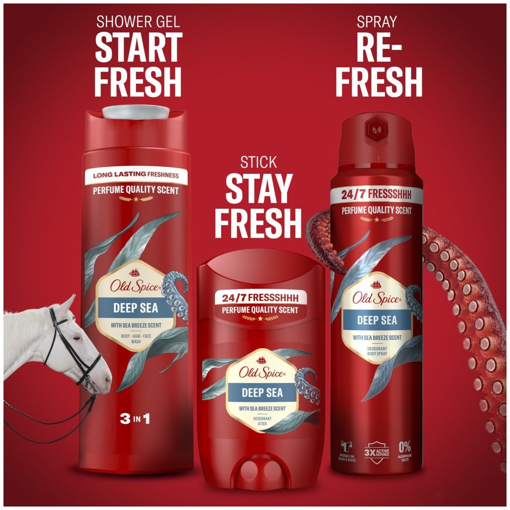 Old Spice Deep Sea dezodor spray férfiaknak (3x200 ml)