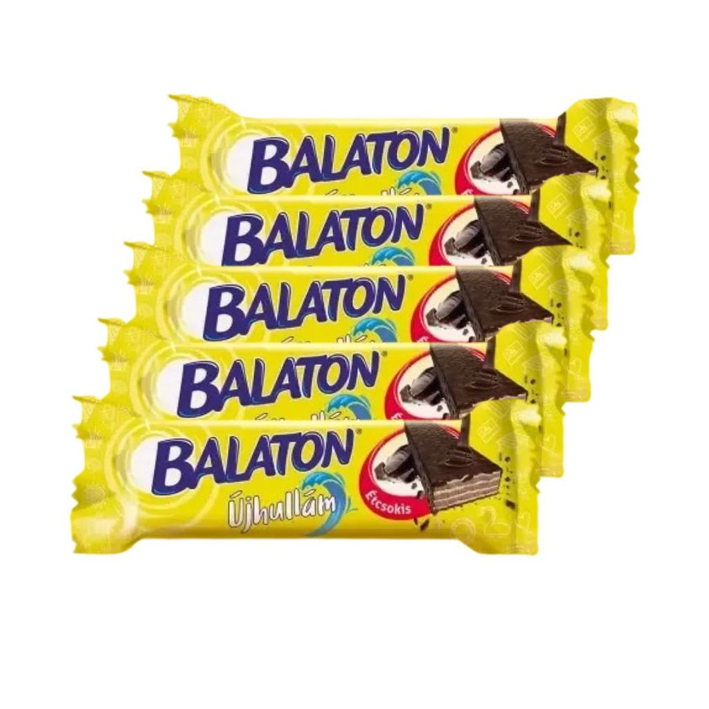 Balaton Újhullám étcsokoládéval mártott, kakaós krémmel töltött ostya (5x30 g)