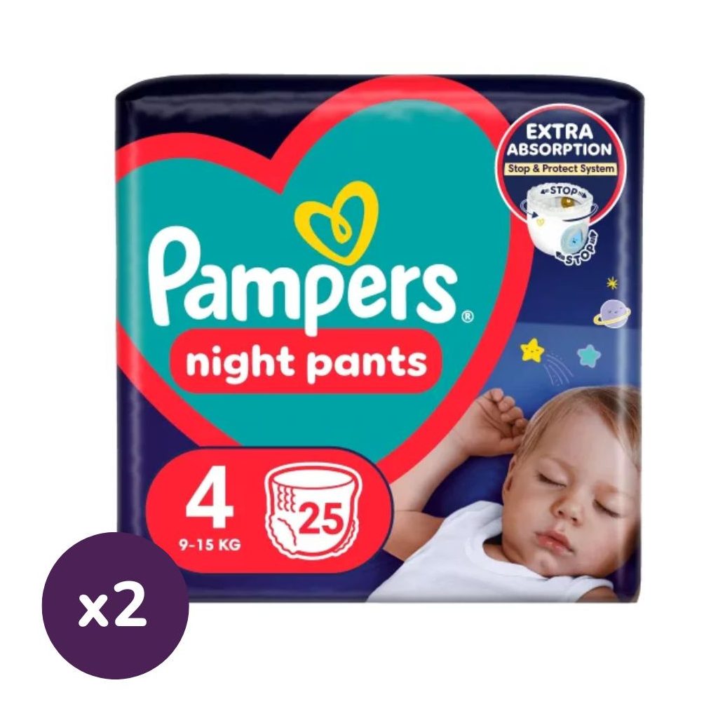 Pampers Night Pants bugyipelenka 4, 9-15 kg HAVI PELENKACSOMAG 50 db