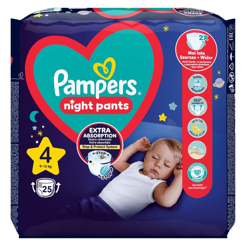 Pampers Night Pants bugyipelenka 4, 9-15 kg HAVI PELENKACSOMAG 50 db