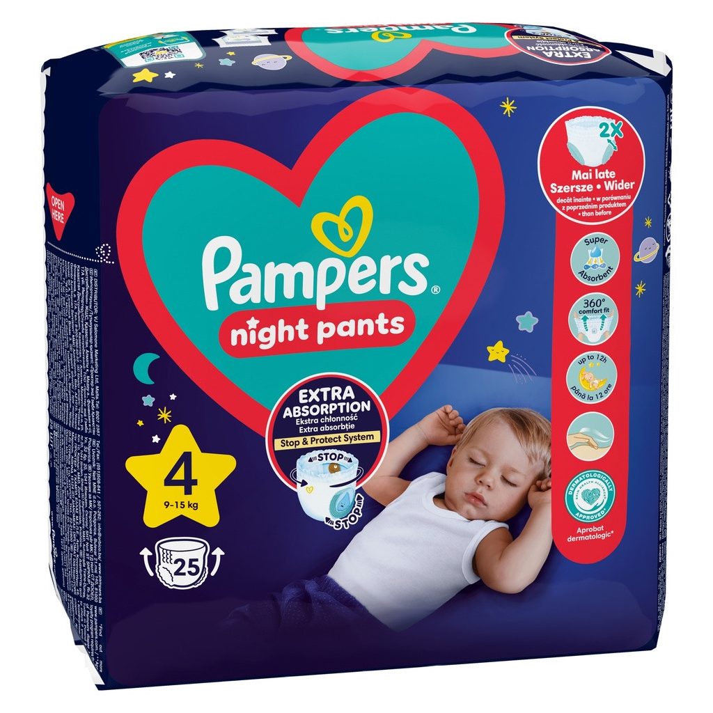 Pampers Night Pants bugyipelenka 4, 9-15 kg HAVI PELENKACSOMAG 100 db